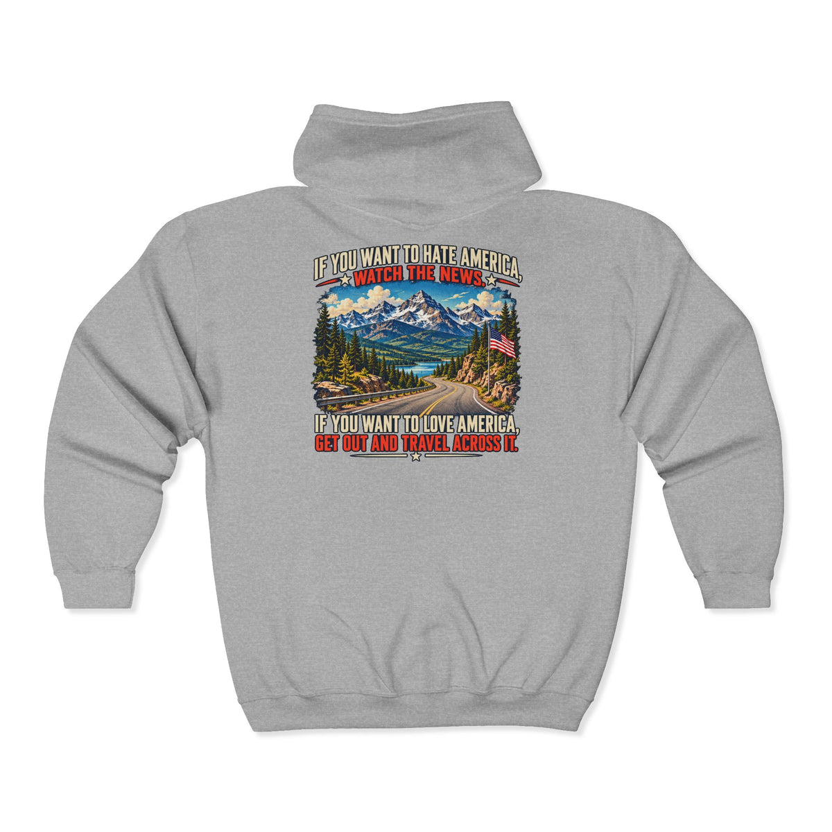 Travel America – Gildan 18600 Zip-Up Hoodie | 024
