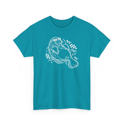 Retro floating manatee mascot T-Shirt