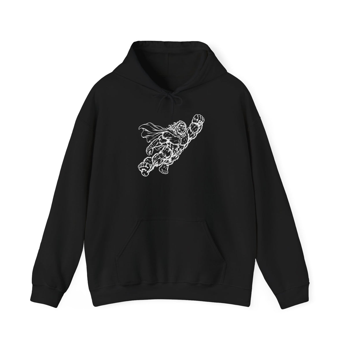 Soaring Cape-Wearing Sasquatch Pullover Hoodie