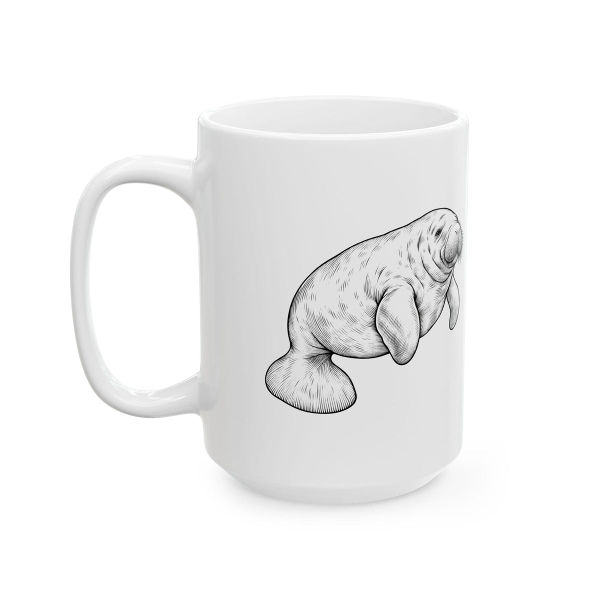 Slow Water Manatee Engraving Mug