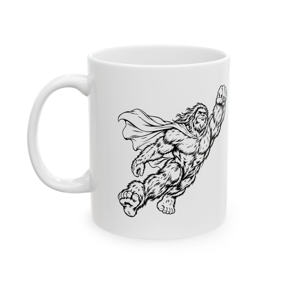 Soaring Cape-Wearing Sasquatch Mug