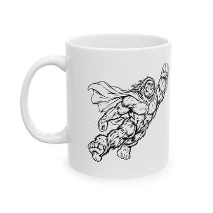 Soaring Cape-Wearing Sasquatch Mug
