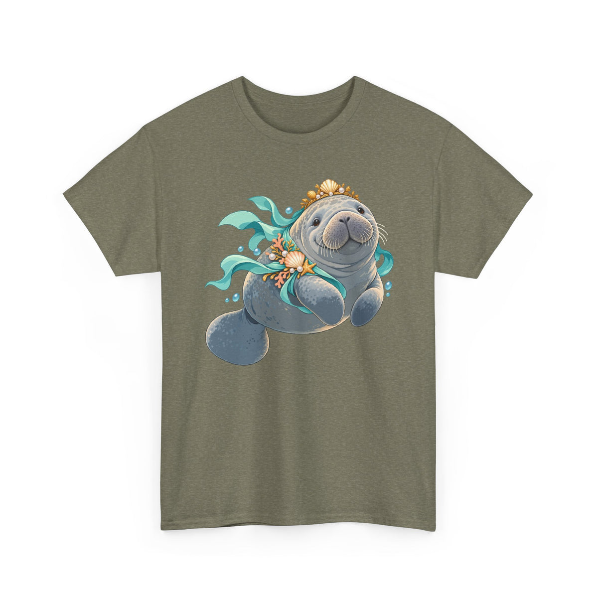 Chubby Mermaid Royalty Manatee T-Shirt