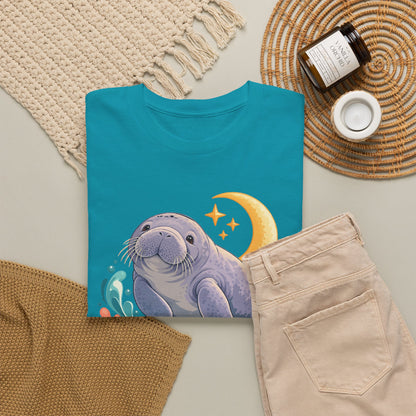 Chubby Mermaid Moonlight Drifter Manatee T-Shirt