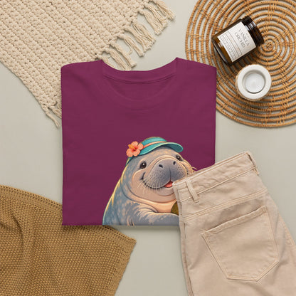 Chubby Mermaid Tropical Day Off Manatee T-Shirt
