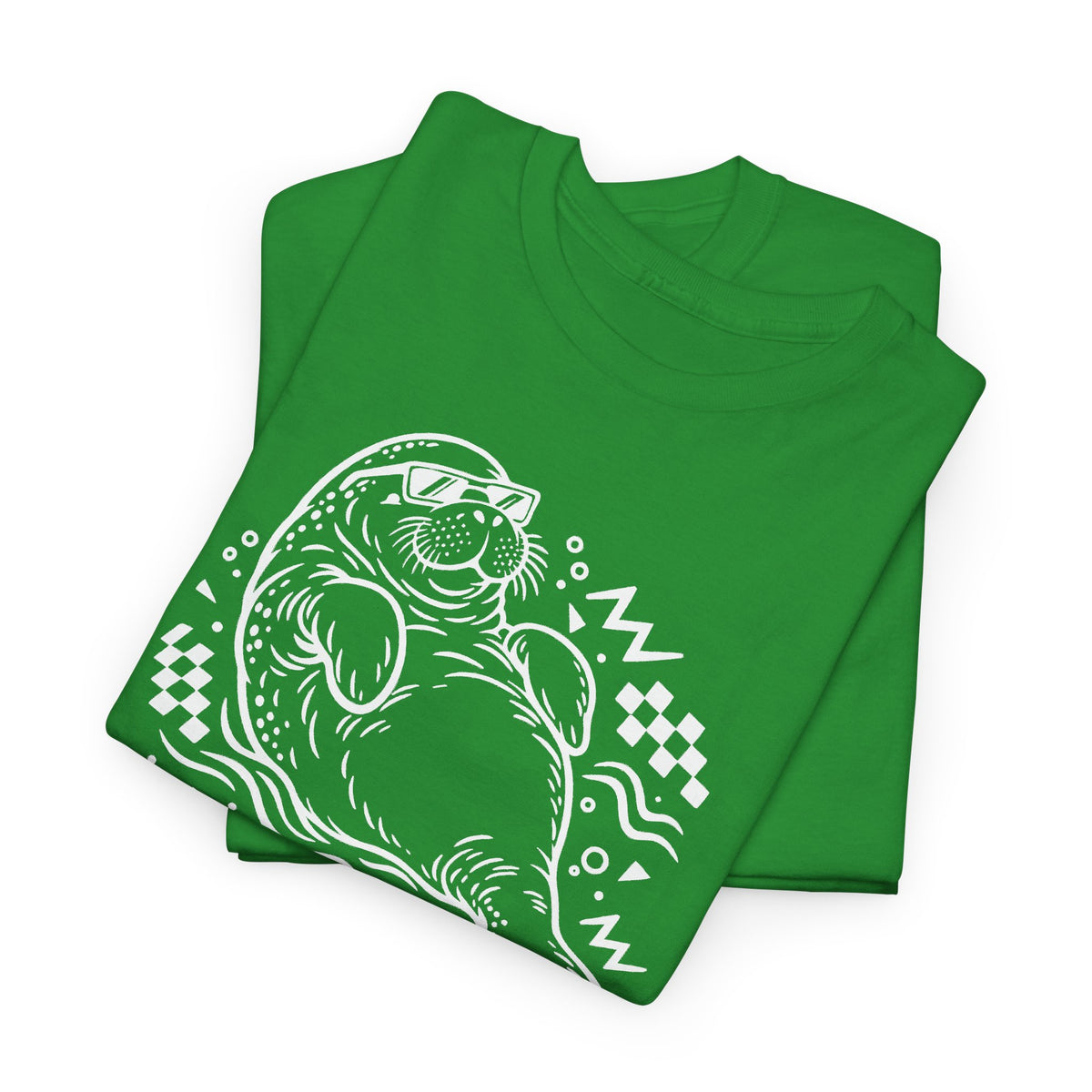 Retro floating manatee mascot T-Shirt