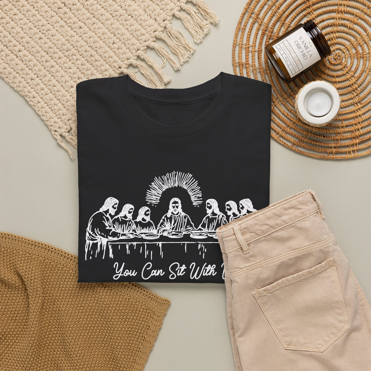 You Can Sit With Us - White Graphic T-Shirt | Unisex Graphic Tee