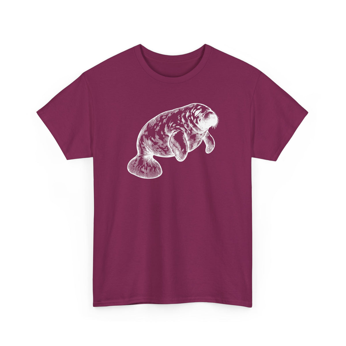 Slow Water Manatee Engraving T-Shirt