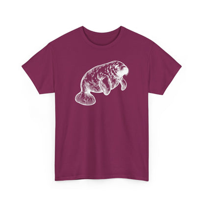 Slow Water Manatee Engraving T-Shirt
