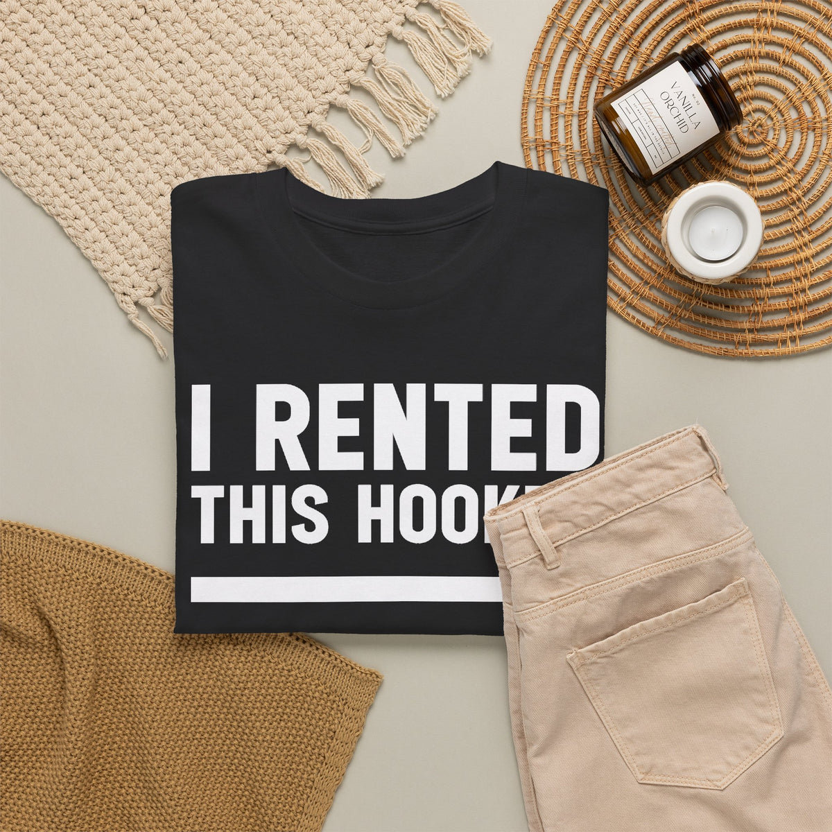 I Rented This Hooker - Funny Arrow Graphic T-Shirt | Unisex Graphic Tee