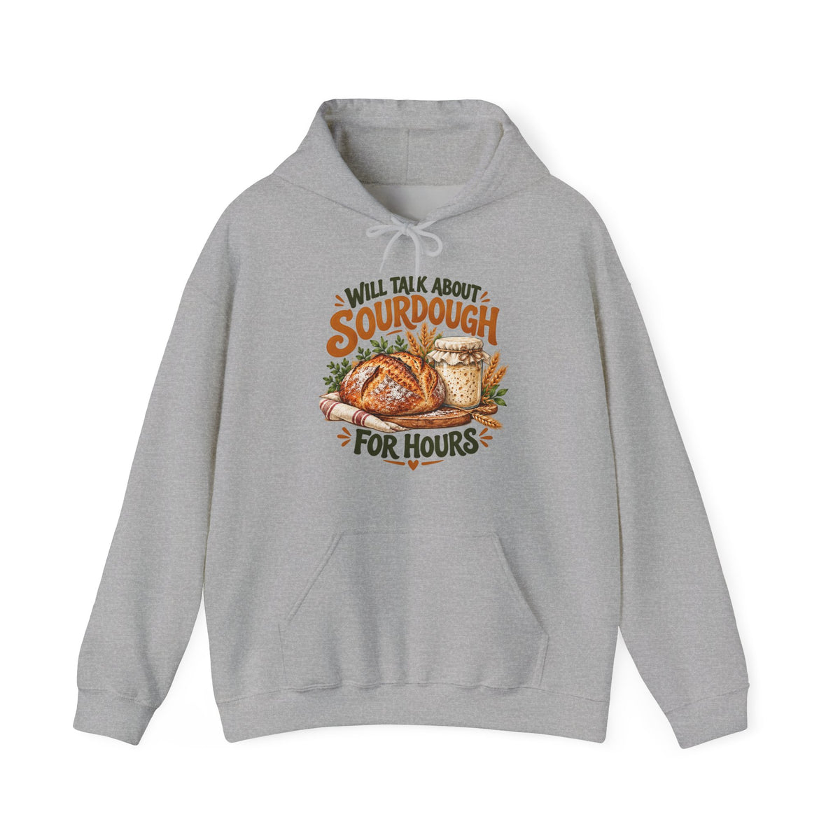 Will Talk About Sourdough – Safety Green/Pink Gildan 18500 Hoodie | 017