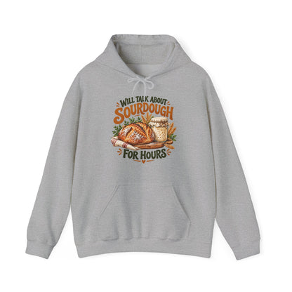 Will Talk About Sourdough – Safety Green/Pink Gildan 18500 Hoodie | 017