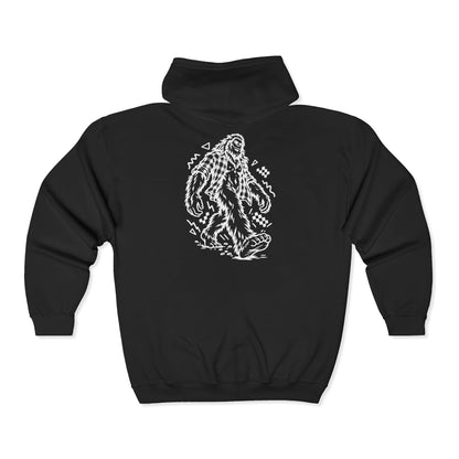 Plaid Bigfoot on the Move Zip-Up Hoodie