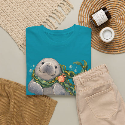 Chubby Mermaid Cozy Kelp Scarf Manatee T-Shirt