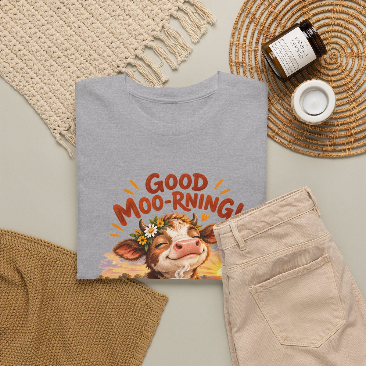 Good Moo-rning – Gildan 5000 T-Shirt | 030