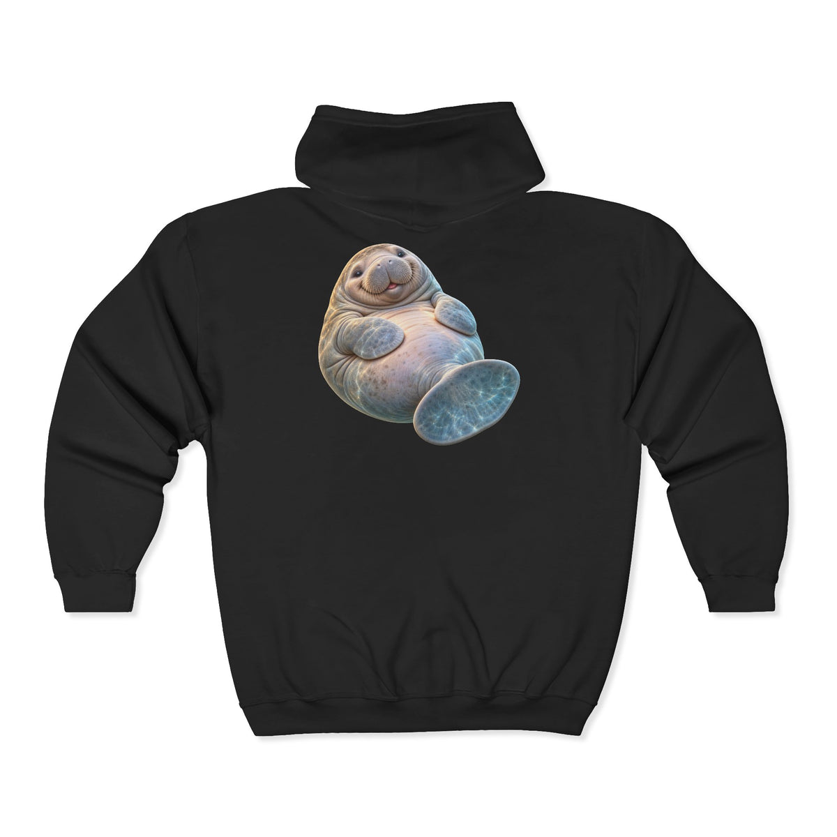 Plump Manatee Paddle Float Zip-Up Hoodie