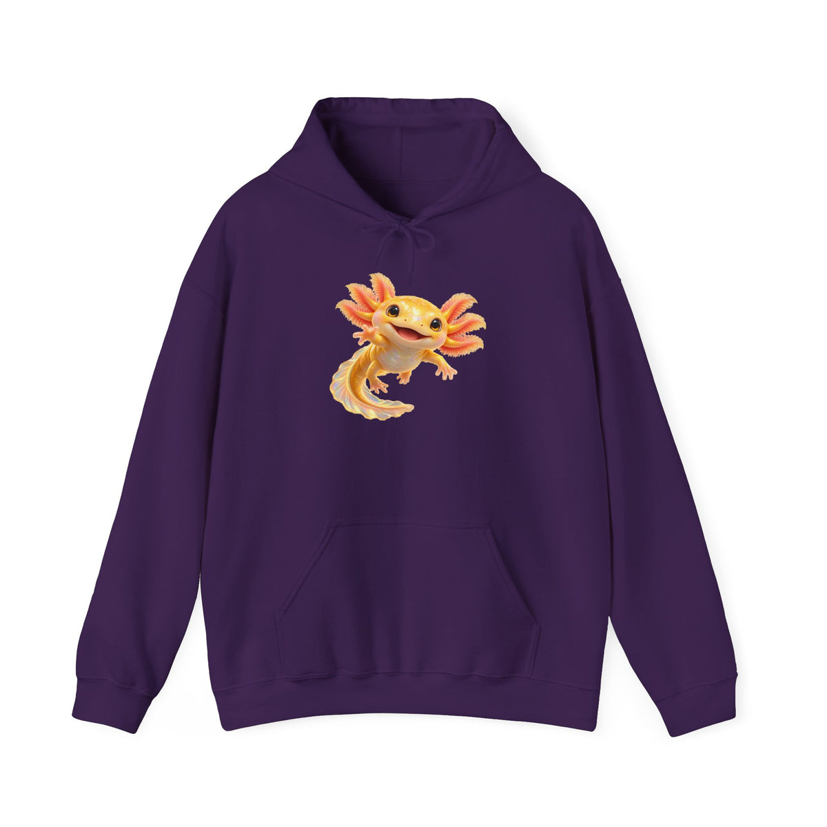 Golden Axolotl with Peach Gills Pullover Hoodie