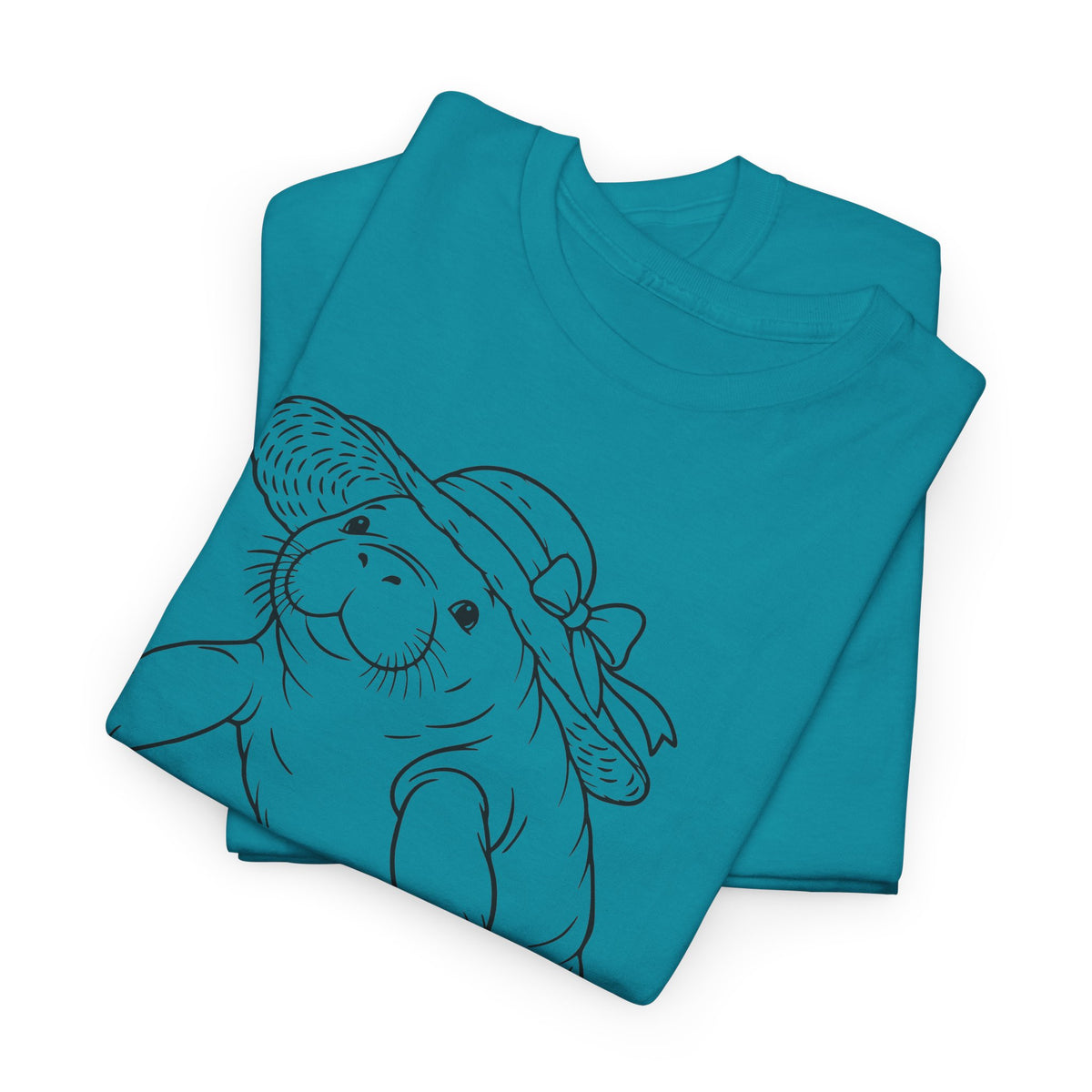 Chubby Mermaid Sunhat Sea Cow Manatee T-Shirt