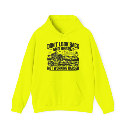 Work Harder – Safety Green/Pink Gildan 18500 Hoodie | 040a