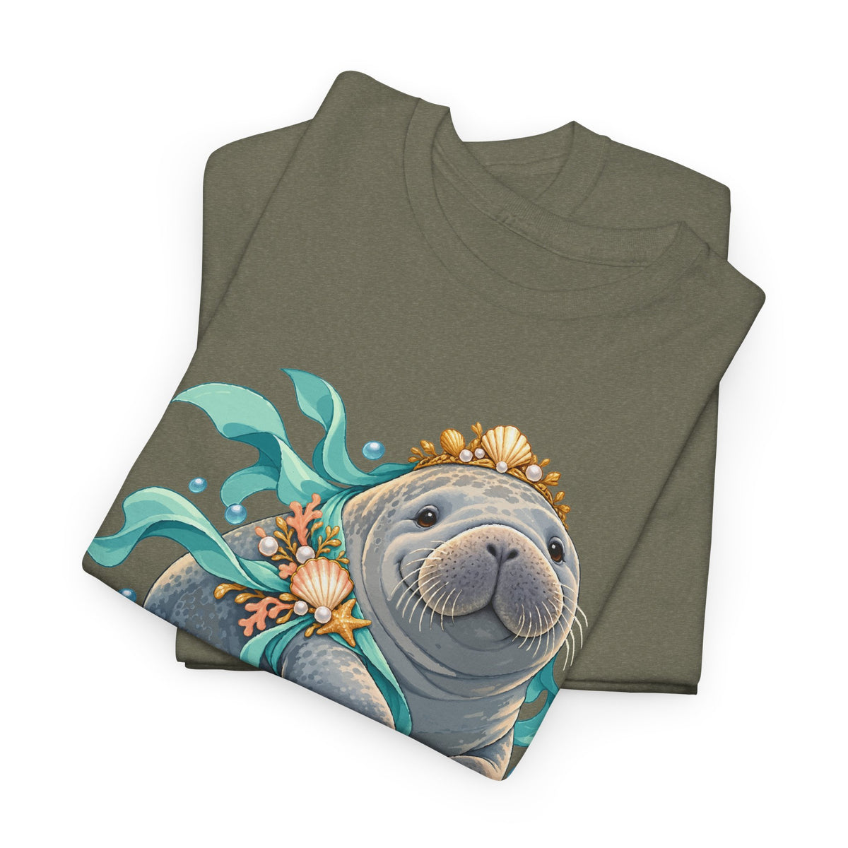 Chubby Mermaid Royalty Manatee T-Shirt
