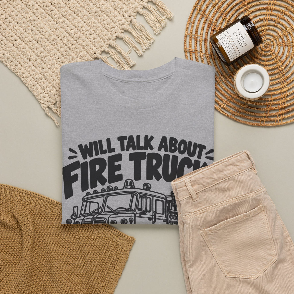 Will Talk About Fire Trucks – Gildan 5000 T-Shirt | 020a