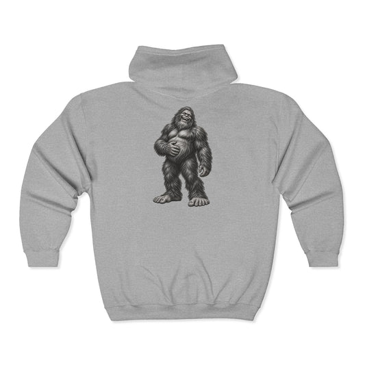 Wild Grin Bigfoot Zip-Up Hoodie