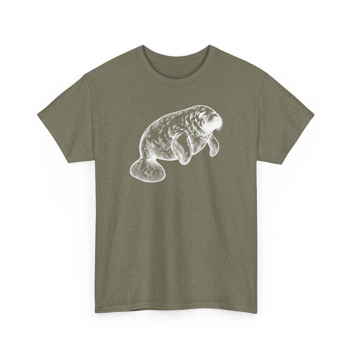 Slow Water Manatee Engraving T-Shirt