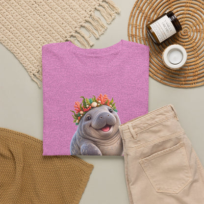 Cheerful Coral Crown Manatee T-Shirt