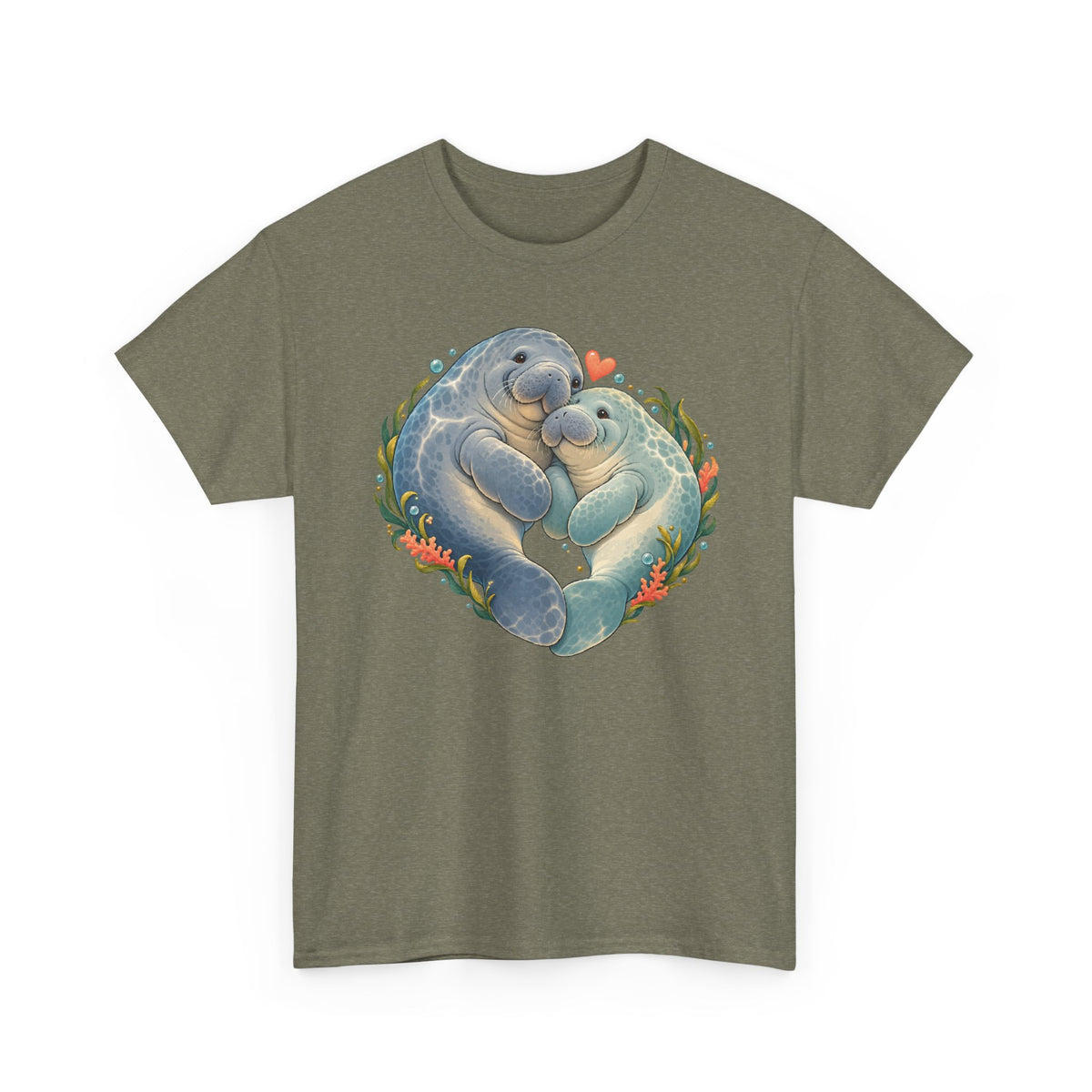 Chubby Mermaid Heart of the Ocean Manatee T-Shirt