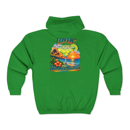 Lovin’ Summer Nights Margarita – Gildan 18600 Zip-Up Hoodie | 001a-v2