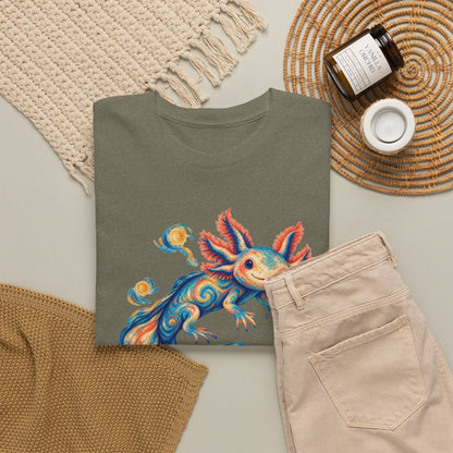 Starwater Axolotl in Turquoise and Coral T-Shirt