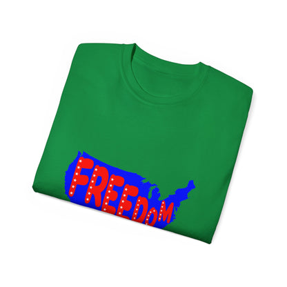 Freedom USA Map T-Shirt | Patriotic Graphic Tee