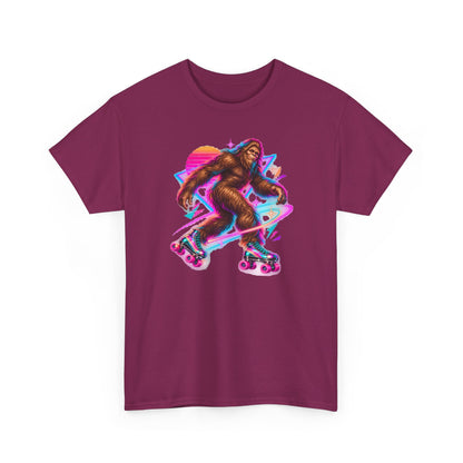 Neon Bigfoot on Roller Skates T-Shirt