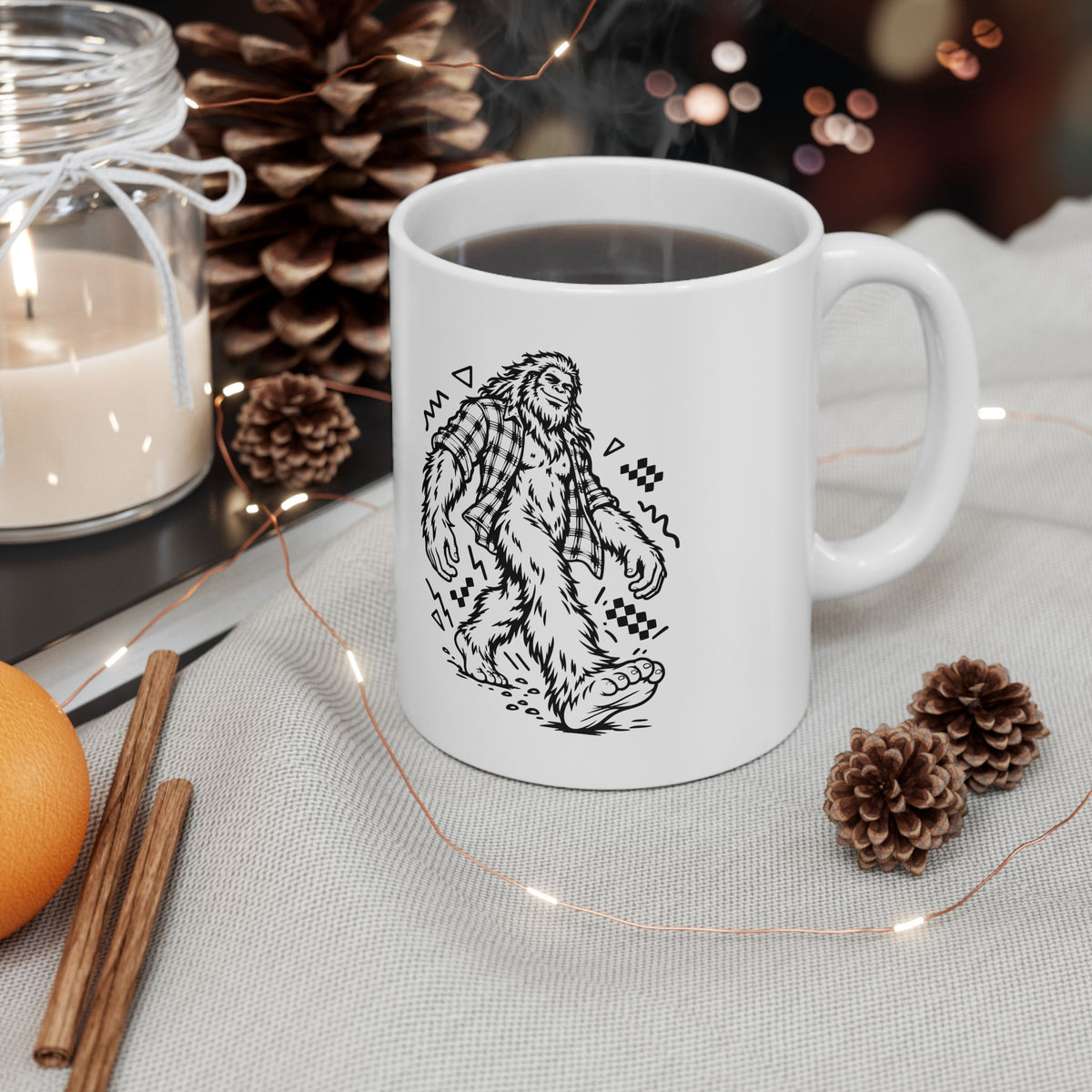 Plaid Bigfoot on the Move Mug