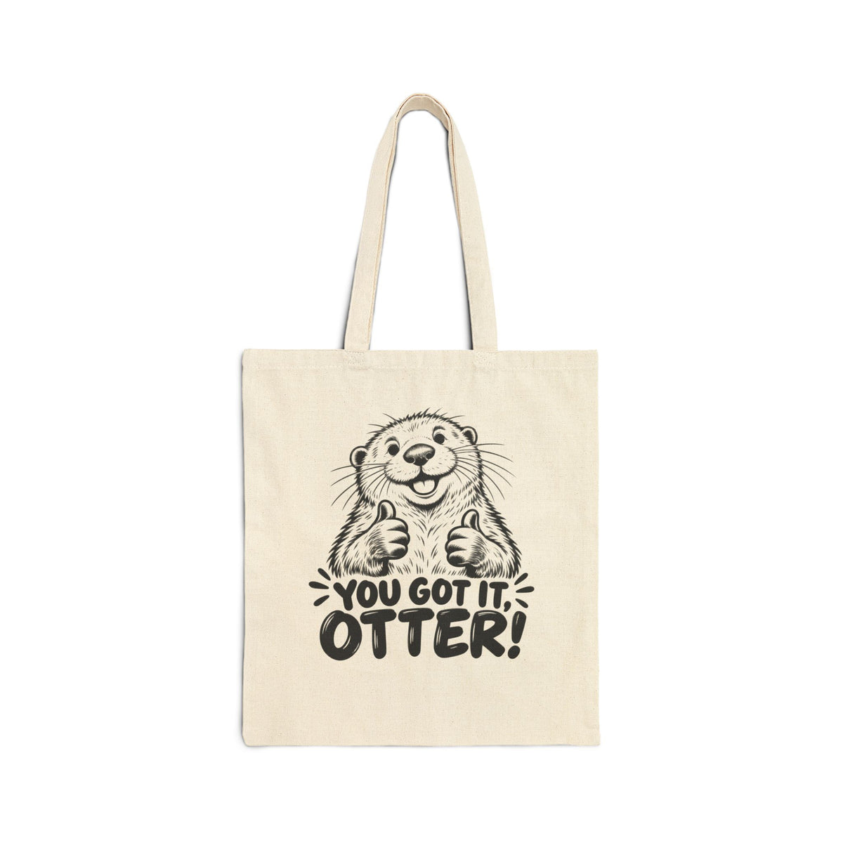 You Got It Otter – One-Color Cotton Canvas Tote Bag | 039a