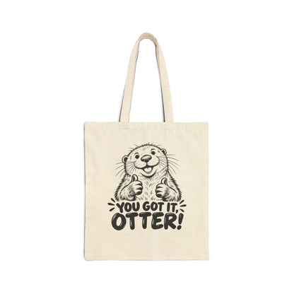 You Got It Otter – One-Color Cotton Canvas Tote Bag | 039a