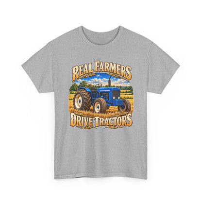 Real Farmers Blue Tractor – Gildan 5000 T-Shirt | 307-R1
