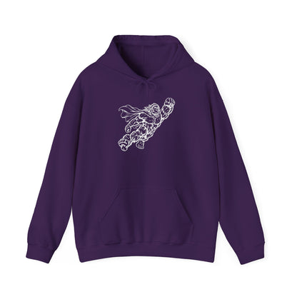 Soaring Cape-Wearing Sasquatch Pullover Hoodie