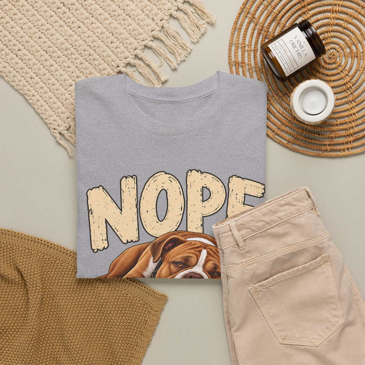 Nope, Not Today — Bulldog – Gildan 5000 T-Shirt | 181b