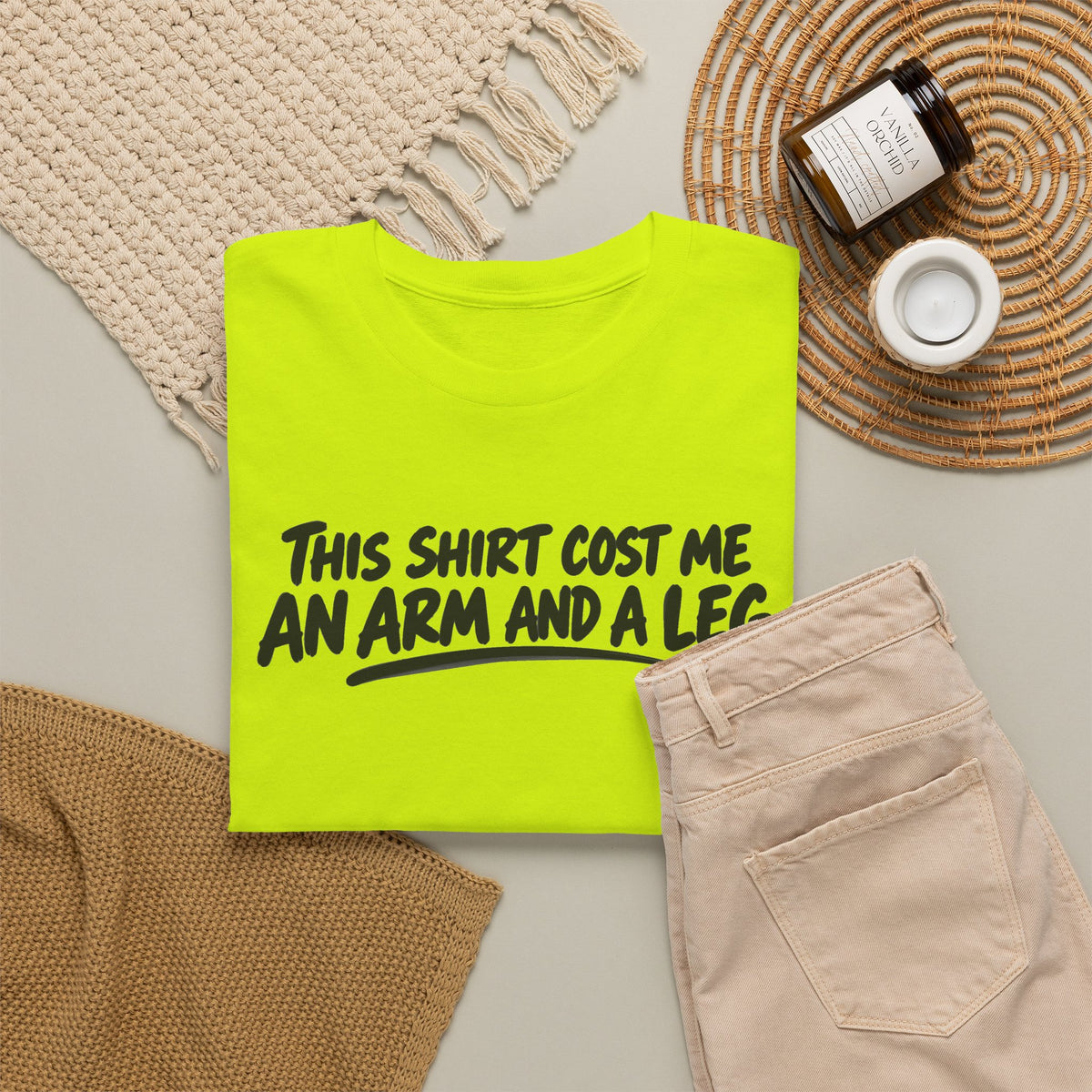 Arm and a Leg — Brush Lettering – Gildan 5000 T-Shirt | 153a