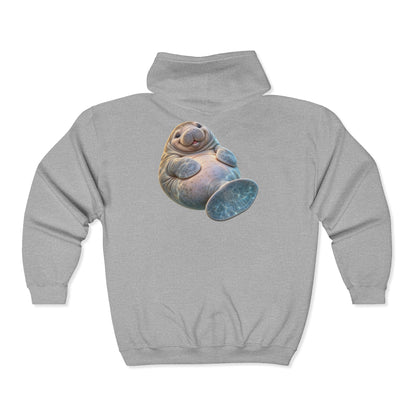 Plump Manatee Paddle Float Zip-Up Hoodie