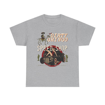 Dirty Gringo Speed Shop T-Shirt | Retro Hot Rod Garage Tee