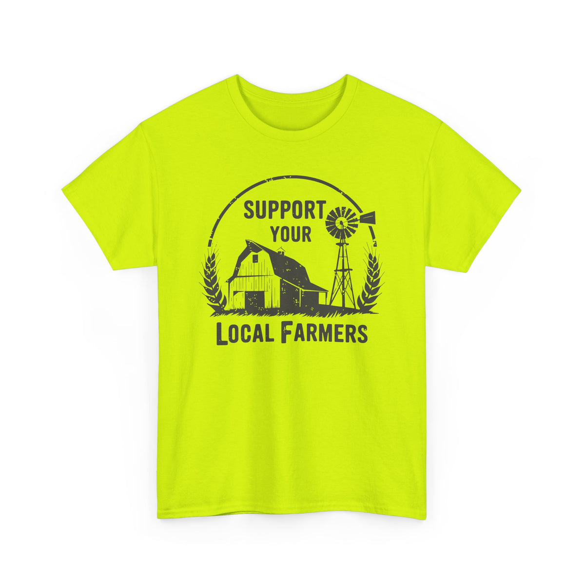 Support Your Local Farmers T-Shirt | Barn & Windmill Tee