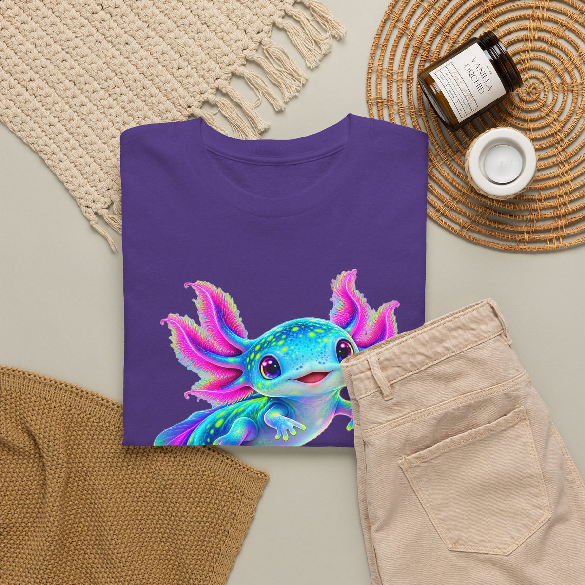 Electric Axolotl in Motion T-Shirt
