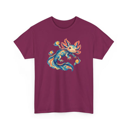 Starwater Axolotl in Turquoise and Coral T-Shirt