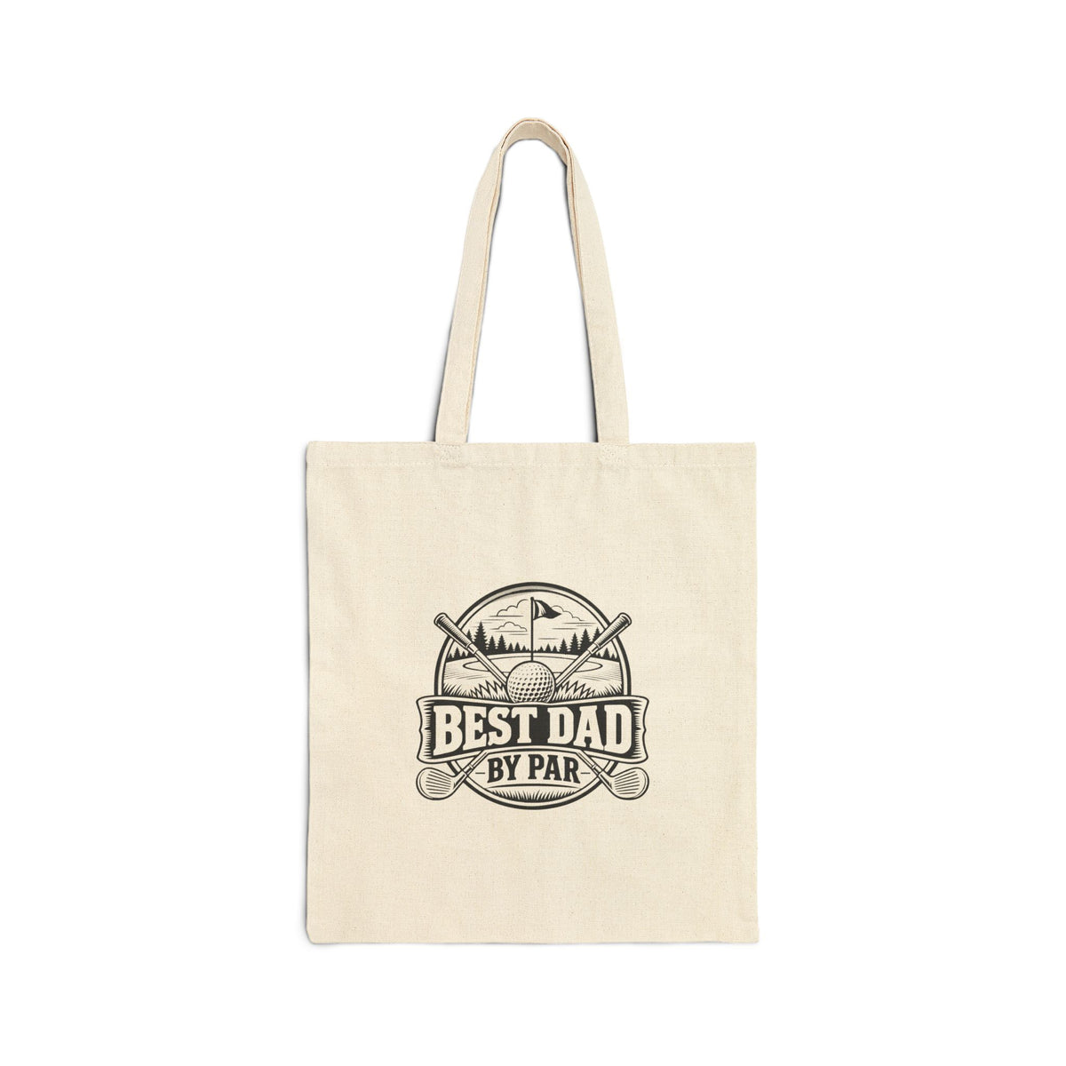 Best Dad by Par – One-Color Cotton Canvas Tote Bag | 042a