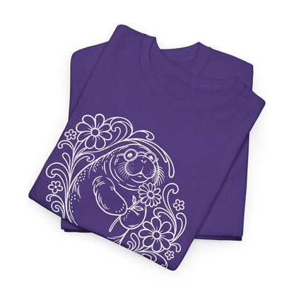 Groovy Spectacled Manatee with Daisy T-Shirt