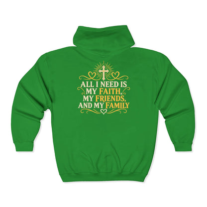 Faith Friends Family – Gildan 18600 Zip-Up Hoodie | 013