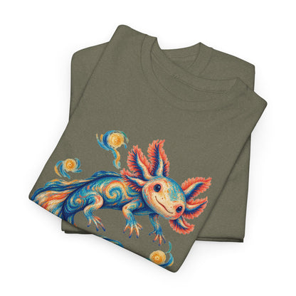 Starwater Axolotl in Turquoise and Coral T-Shirt