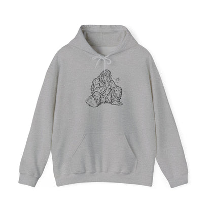 Shh, Friendly Bigfoot in the Forest Pullover Hoodie